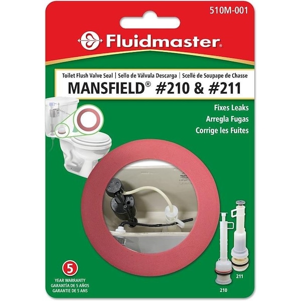 Fluidmaster Toilet Flush Valve Seal, For Mansfield 210, 211 Flush